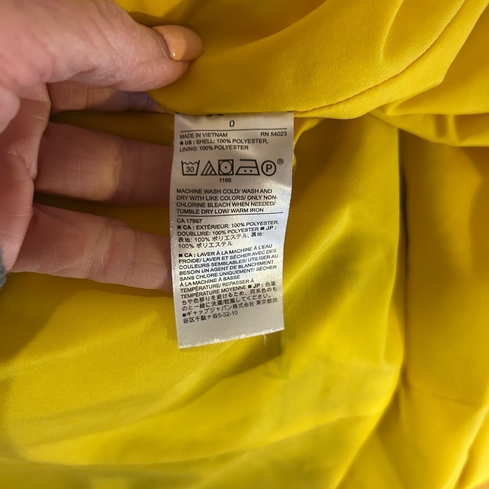 Banana Republic Floral Yellow Wrap Dress Size 0 - Picture 9 of 9